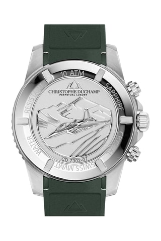 Montre à quartz en caoutchouc fkm Velocite V2 - Tachymètre et chronographe - Vert et argenté