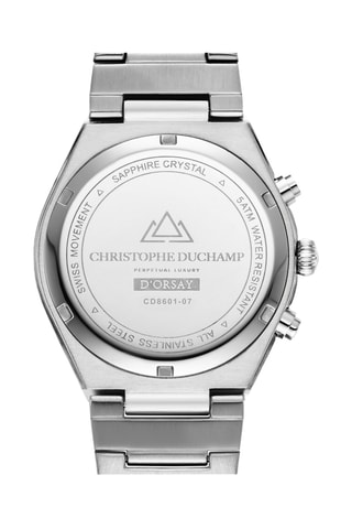 Montre à quartz en acier inoxydable D'Orsay - Chronographe - Argenté et bleu