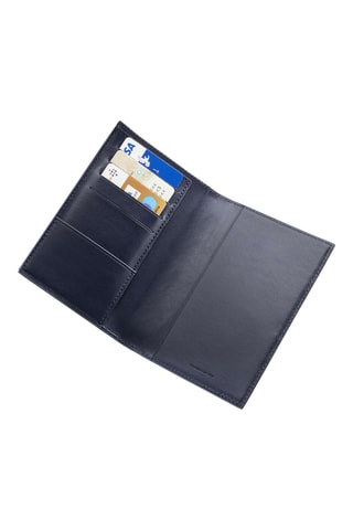 Protège-passeport en cuir - Bleu marine - Bleu marine