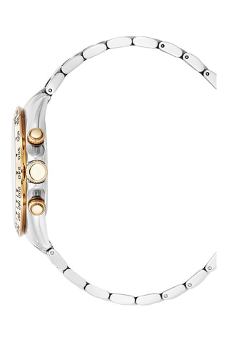 Montre à quartz en acier Grand Mont – Tachymètre et chronographe - Argenté et doré