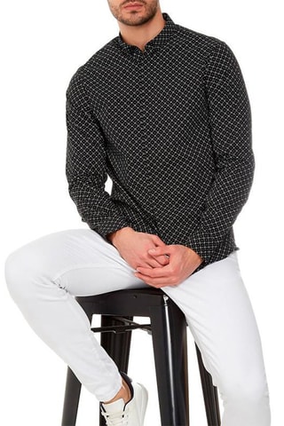 Camisa slim fit - Negro