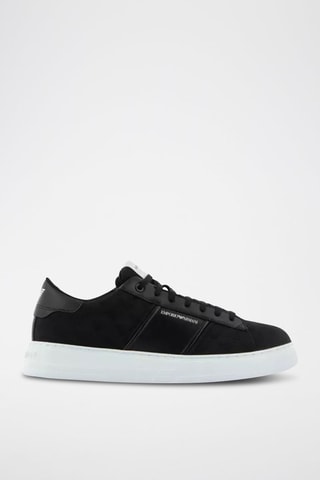 Zapatillas de piel - Blanco y negro
