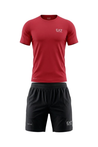 Camiseta y short - Negro y rojo