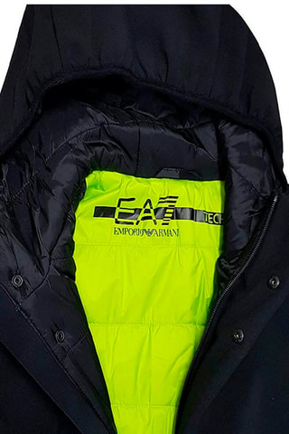 Parka con capucha - Negro