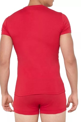 Conjunto de camiseta y bóxer - Blanco, gris y rojo