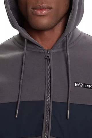 Sudadera con capucha y pantalón - Negro, azul y gris