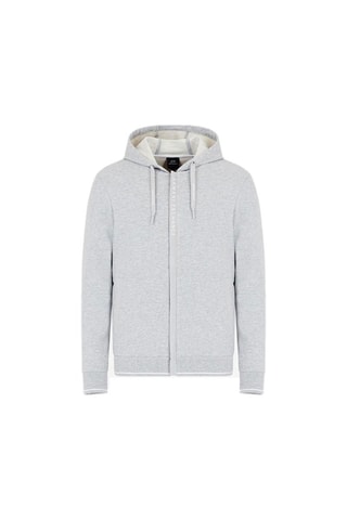 Sudadera con capucha - Blanco y gris