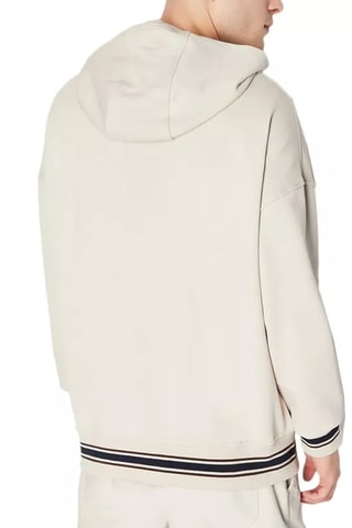 Sudadera con capucha - Blanco, beige, azul y marrón