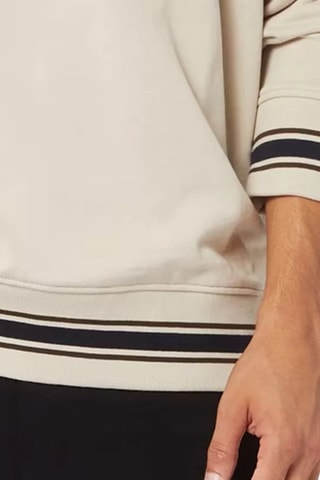 Sudadera con capucha - Blanco, beige, azul y marrón