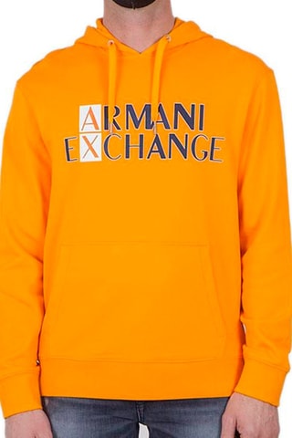Sudadera con capucha - Blanco, azul y naranja