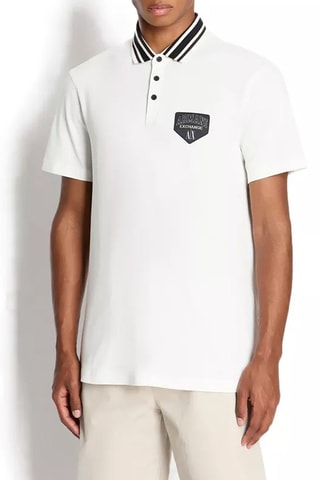 Polo - Blanco, negro y amarillo
