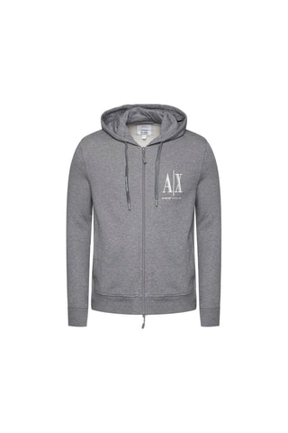 Sudadera con capucha - Blanco y gris