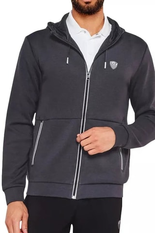 Sudadera con capucha - Blanco y gris