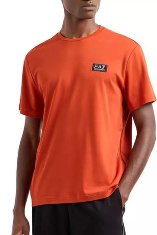 Camiseta - Blanco, negro y naranja