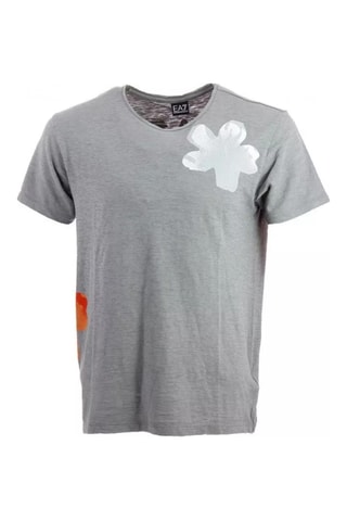 Camiseta - Blanco, naranja y gris