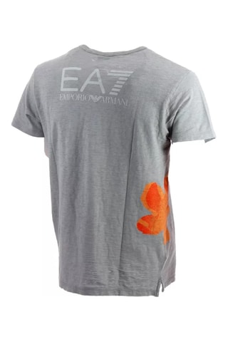 Camiseta - Blanco, naranja y gris