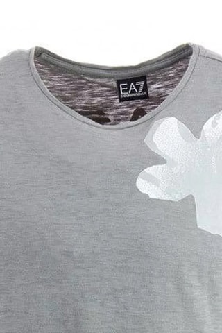 Camiseta - Blanco, naranja y gris