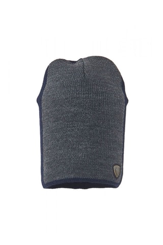 Gorro - Beige, azul y gris