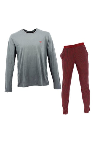 Pijama - Gris y rojo
