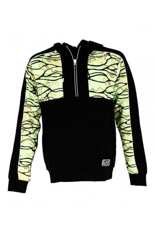 Sudadera con capucha - Negro y amarillo