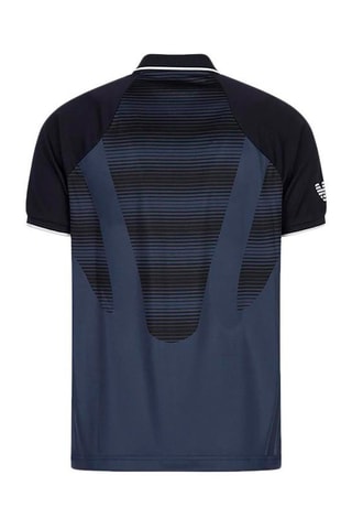 Polo - Blanco, negro y azul