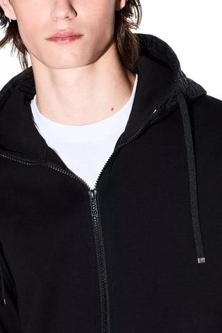 Sudadera con capucha - Negro y gris