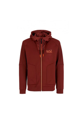 Sudadera con capucha - Marrón y naranja