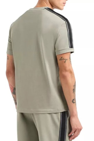 Camiseta - Negro, beige y gris