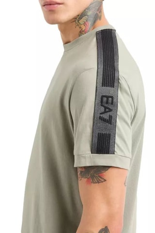Camiseta - Negro, beige y gris