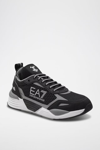 Zapatillas de piel Morel - Blanco, negro y gris
