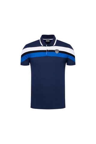 Polo - Blanco, negro y azul