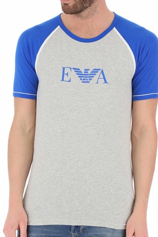 Camiseta - Azul y gris