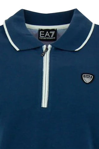 Polo slim fit - Blanco y azul