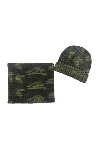 Snood et bonnet - Vert