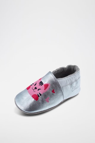 Slippers en cuir - Argenté