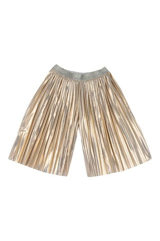Pantalon plissé Gris et doré