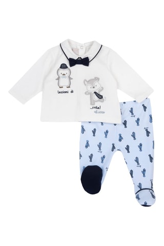 Sudadera y leggings - Blanco y azul