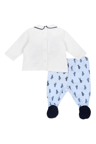 Sudadera y leggings - Blanco y azul