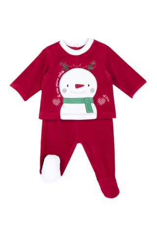 Sudadera y pantalón de terciopelo - Rojo