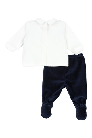Camiseta efecto doble prenda y leggings - Blanco