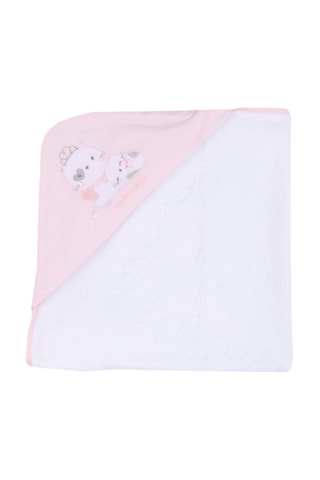 Cape de bain à capuche - Rose poudré