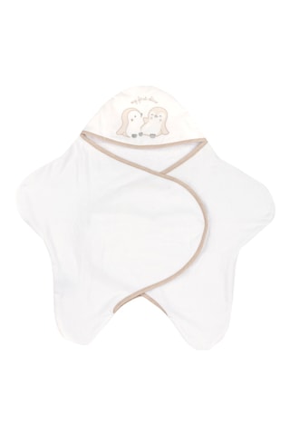 Cape de bain à capuche - Blanc