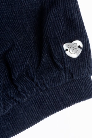 Short en velours - Bleu foncé