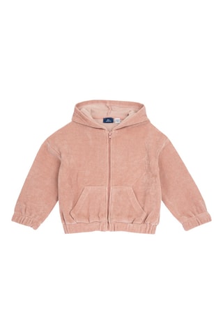 Veste en velours à capuche - Rose