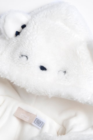 Combipilote à capuche à oreilles - Blanc