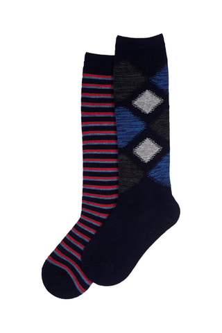 2 paires de chaussettes - Bleu foncé