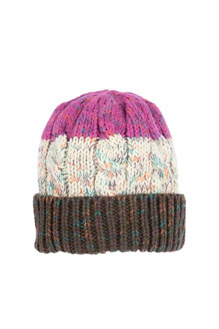 Bonnet - Blanc et fuchsia