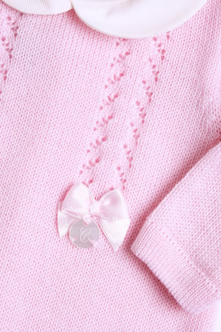 Grenouillère en laine - Rose
