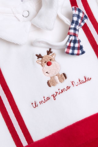 Grenouillère trompe-l’œil - Rouge et blanc