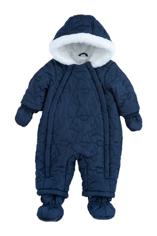 Combipilote à capuche fourrée - Bleu marine
